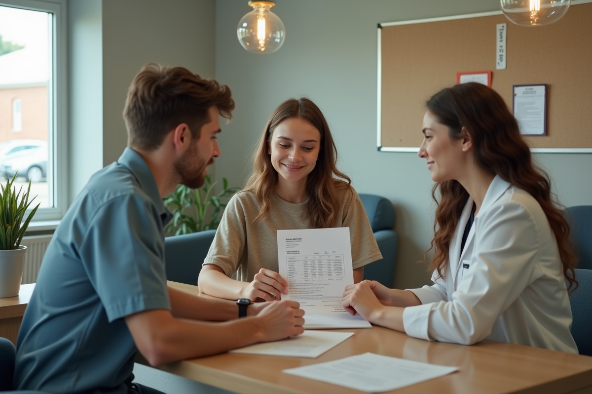 Jeune couple à la réception d
