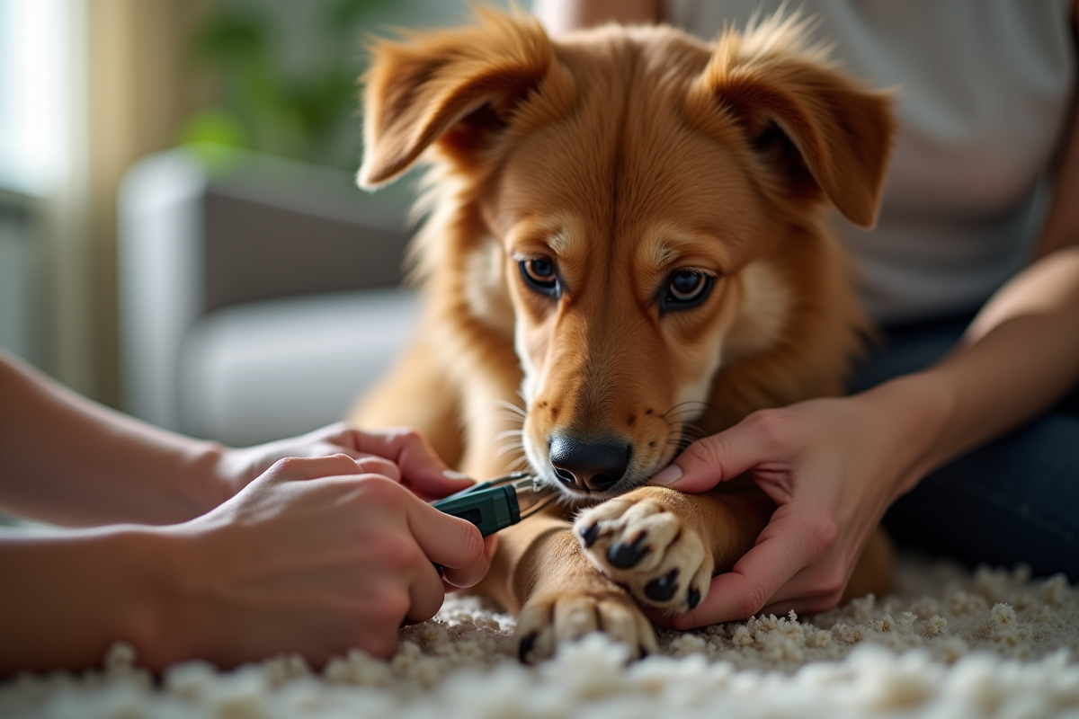 chien ongles