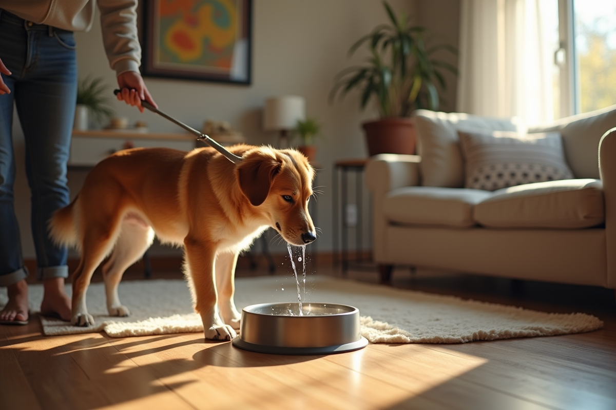 chien eau