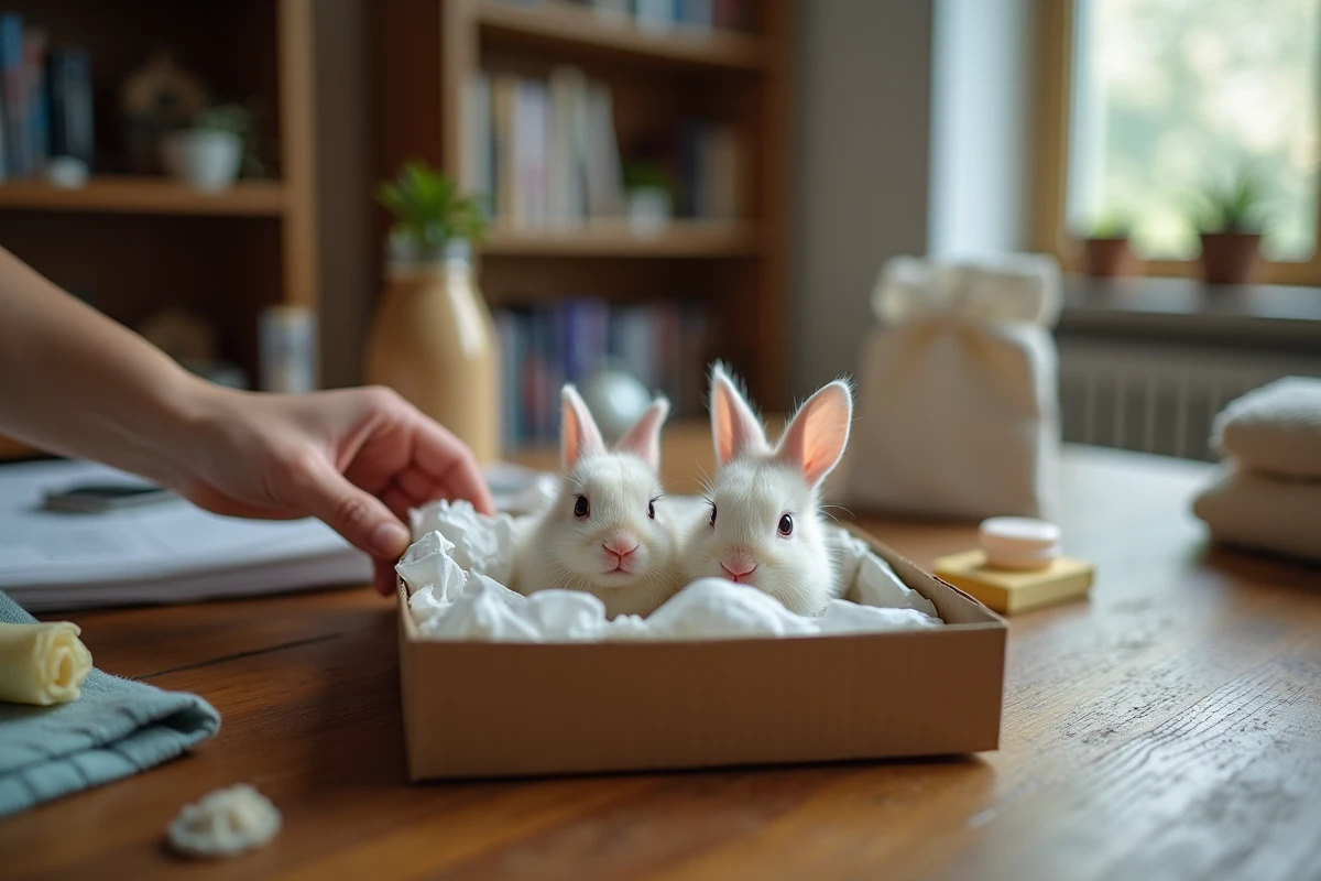 Kit de sauvetage artisanal pour bébés lapins abandonnés avec seringue et lait maternisé