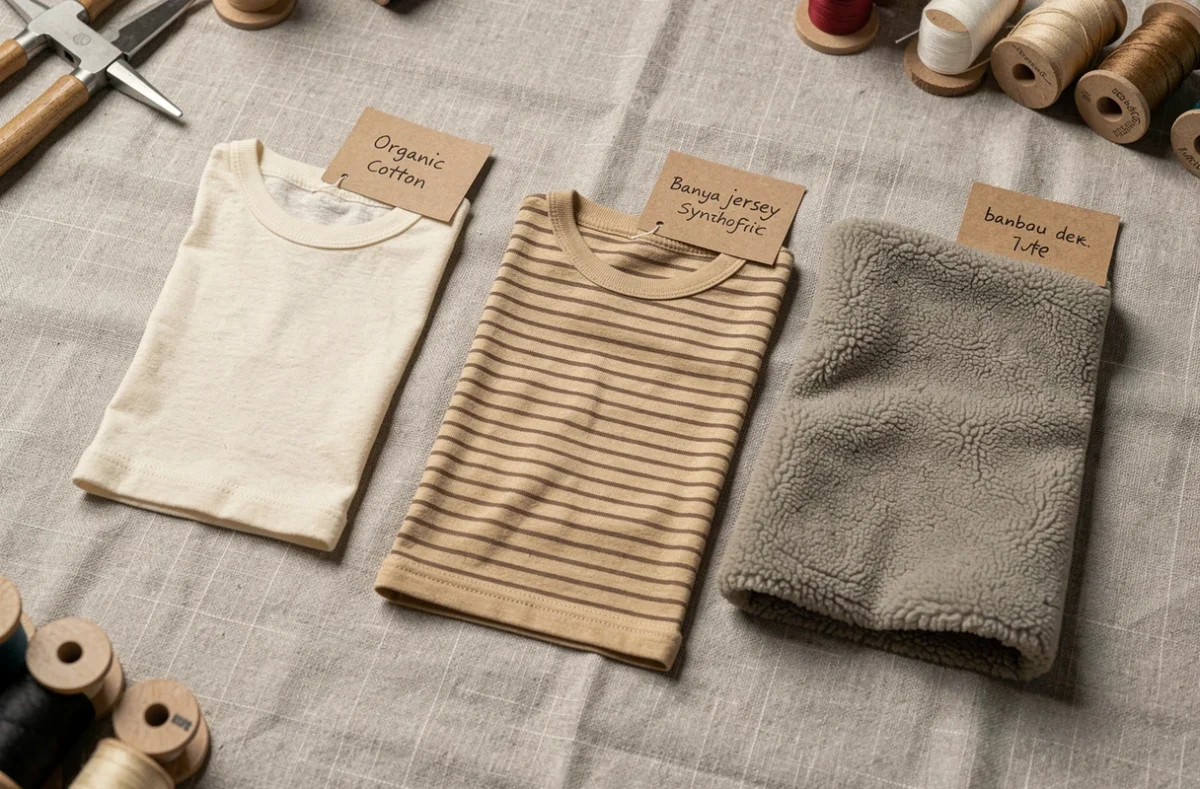 Comparaison de tissus pour manteau de teckel : coton biologique, bambou et polaire synthétique à éviter